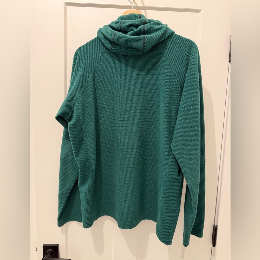 Men's Melanzana Micro Grid Hoodie v1, Large, Green - Picture 4 of 8